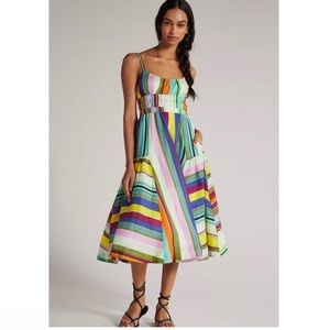 NWOT Anthropologie Hope For Flowers Striped Midi Dress